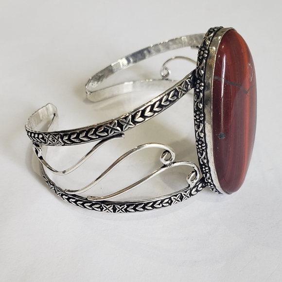 Red Jasper gemstone, 925 silver bracelet - Picture 3 of 16